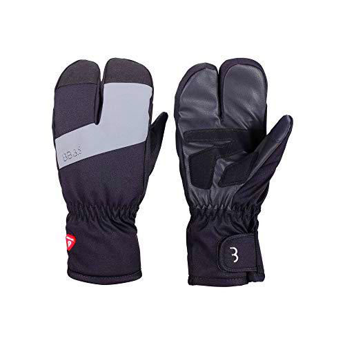 BBB Cycling Guantes Unisex Subzero 2 x 2 | Resistente al Agua y al frío Pantalla táctil Antideslizante | Hombre y Mujer | Bicicleta de Carretera MTB Ciclismo Urbano | BWG-35M Negro, M