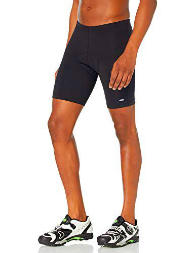 Amazon Essentials Pantalón Corto de Ciclismo Acolchado, Negro, S