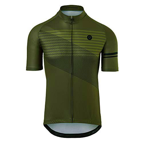 AGU Stripes Maillot Ciclismo Hombre Verano, Maillot de Ciclismo Transpirable de Manga Corta