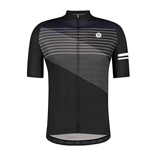 AGU Stripes Maillot Ciclismo Hombre Verano, Maillot de Ciclismo Transpirable de Manga Corta