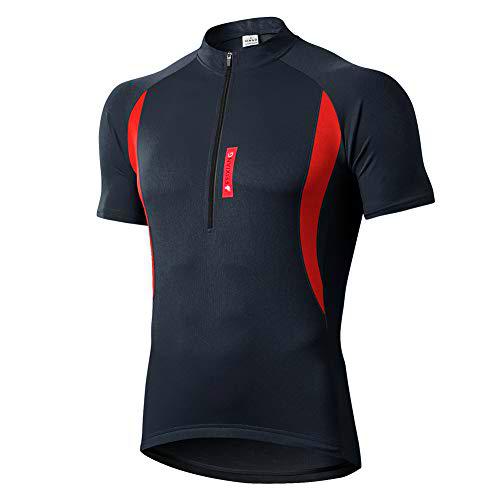 MEETWEE Maillot Ciclismo Hombre, Bicicleta De para Jersey Manga Corta Cómodo Respirable Secado Rápido