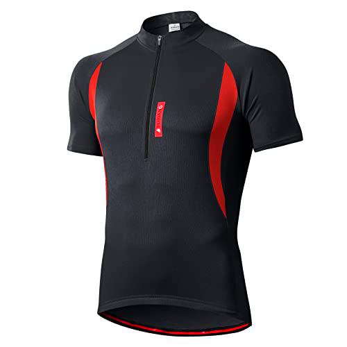 MEETWEE Maillot Ciclismo Hombre, Bicicleta De para Jersey Manga Corta Cómodo Respirable Secado Rápido