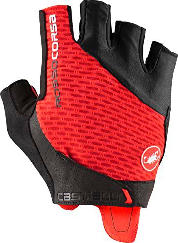 castelli Rojo Corsa Pro V Glove Guantes de Ciclismo, Hombres, L