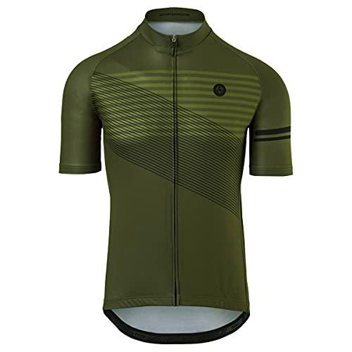 AGU Stripes Maillot Ciclismo Hombre Verano, Maillot de Ciclismo Transpirable de Manga Corta