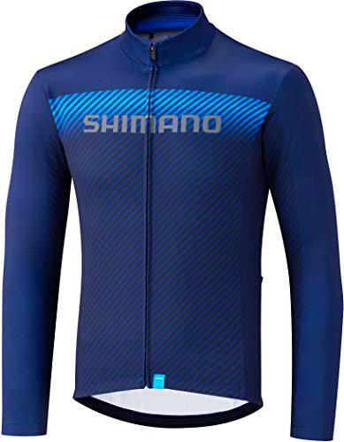 SHIMANO Maillot SH Termico Team, Hombre, Navy, XL