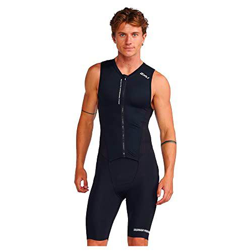 2XU Trisuit con Cremallera Frontal Aero, Negro/Blanco