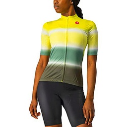 castelli Dolce Jersey Camiseta, Mujer, Sulphur/Military Green, XS