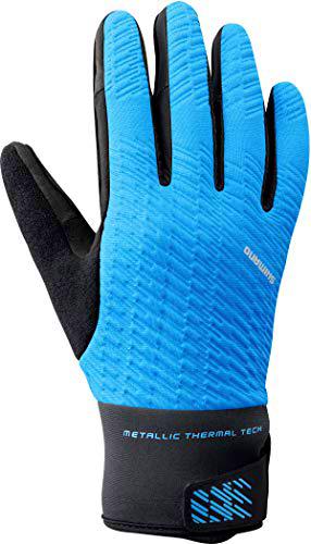 SHIMANO Guantes SH Windstopper, Unisex Adulto, Azul, M