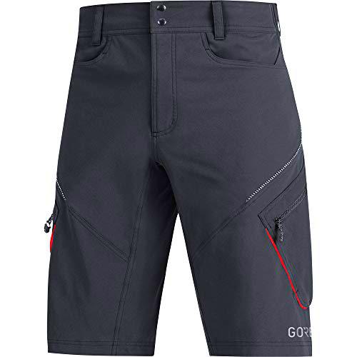 GORE WEAR C3 Pantalón corto para hombre, XXL, negro/rojo