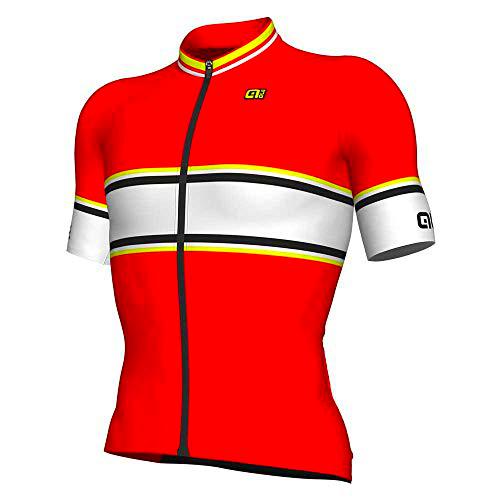 Ale Speed Fondo Maillot Manga Corta, Hombre, Rojo, 170/179-M