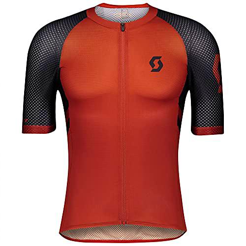 SCOTT Maillot RC Premium Climber S/SL, Hombres, Rust Red/Black, M (46/48)