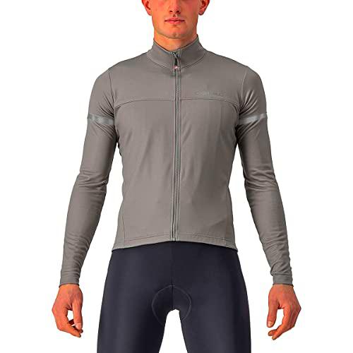 CASTELLI Fondo 2 Jersey FZ Túnica de enfermería, Nickel Gray/Blue Reflex