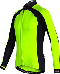 Funkier Talana - Maillot de Ciclismo para Hombre (Manga Larga) Microforro Polar de Secado rápido y cálido