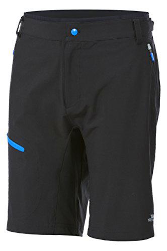 Trespass Malaki Cycling Pantalón Corto, Hombre, Negro (blk), L