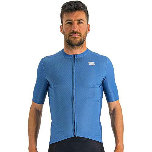 Sportful Checkmate Jersey Camiseta, Blue Sea/Berry Blue