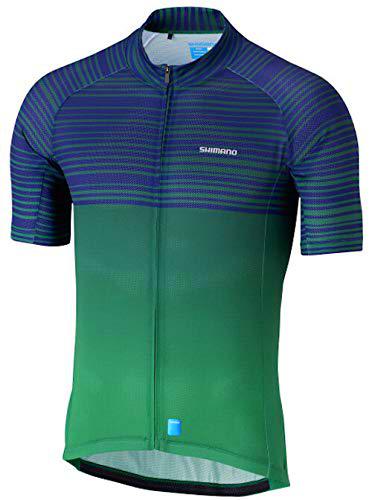 SHIMANO Maillot M/C SH, Hombre, Climbers Verde