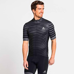 Odlo Stehkragen S/S Full Reißverschluss Zeroweight Camiseta para Hombre Graphit-Ovillo de Lana