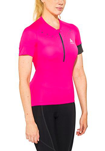 Odlo Camisa Isola con Cuello Alto S/S con Cremallera 1/2 para Mujer