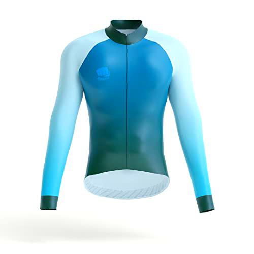 Ridefyl Maillot Entretiempo Letur Camiseta, Blue Ice