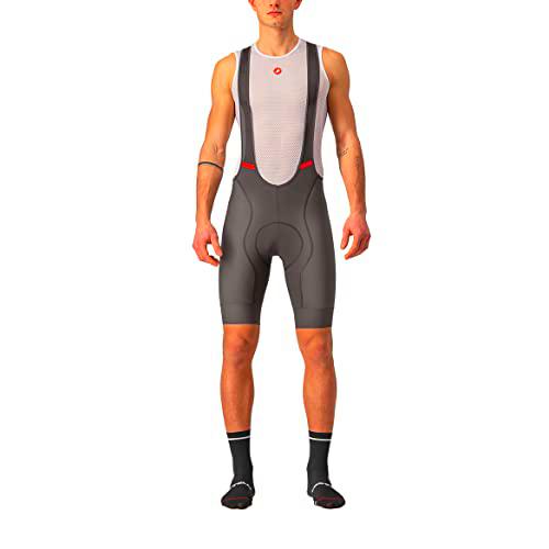 CASTELLI COMPETIZIONE Bib. Shorts, Forest Gray, XS Men's