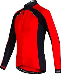 Funkier Talana - Maillot de Ciclismo para Hombre (Manga Larga) Microforro Polar de Secado rápido y cálido