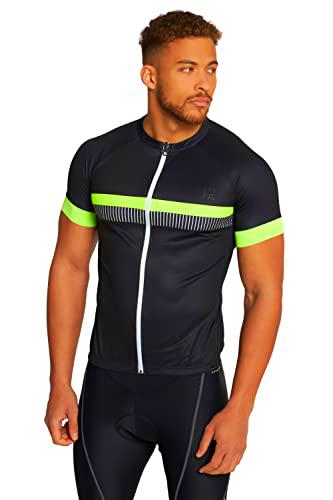 JP 1880 Maillot de Bicicleta Camiseta, Negro, XXXXXXXL para Hombre