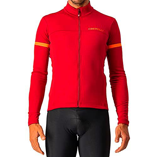 castelli Fondo 2 Jersey FZ Camiseta, Hombre, Pro Red/Orange Reflex, L