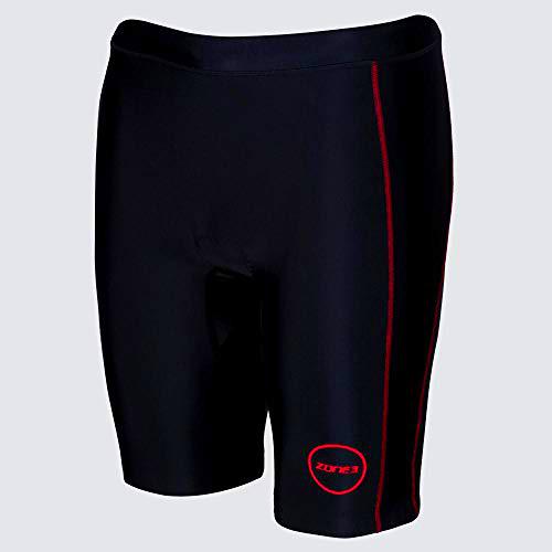 ZONE3 Men's Activate Pantalones Cortos Tri, Negro/Rojo