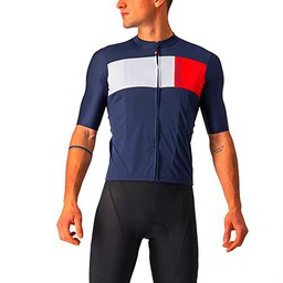 CASTELLI Prologo 7 Jersey Sudadera, Savile Azul/Plata Gris-Rojo