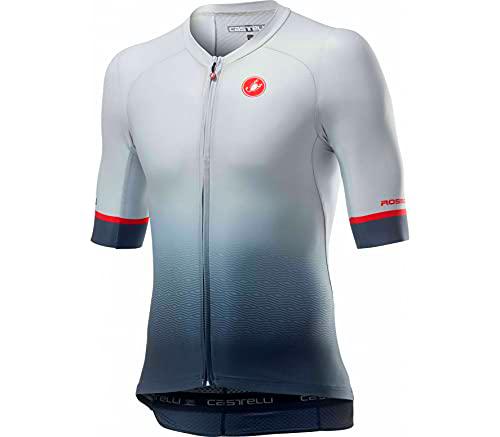 castelli Aero Race 6.0 Camiseta, Hombres, Silver Gray/Dark Gray, XS