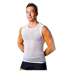 Biotex Power Camiseta Interior sin Mangas, Hombre, Blanco, XL