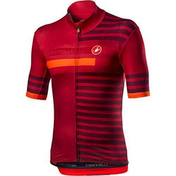 castelli Mid Weight Jrsy Camiseta, Hombre, Pro Red, XS