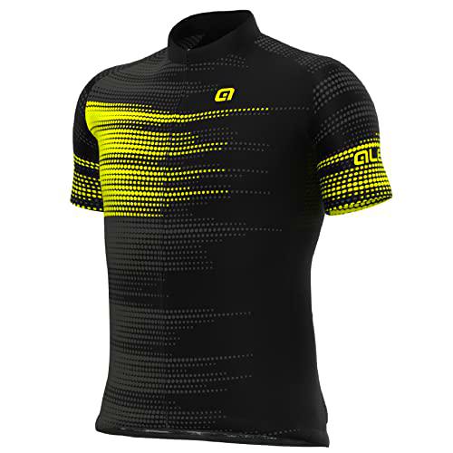 Alé Cycling Turbo sólido Jersey de Manga Corta, Negro