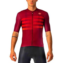 castelli Endurance Pro Jersey Camiseta, Hombre, Burdeos/Red-Naranja, S