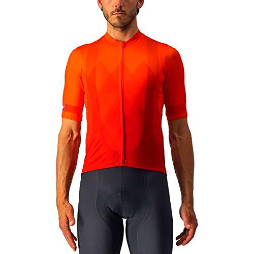 castelli De Toda Punto Camiseta, Hombre, Fiery Red, X-Large