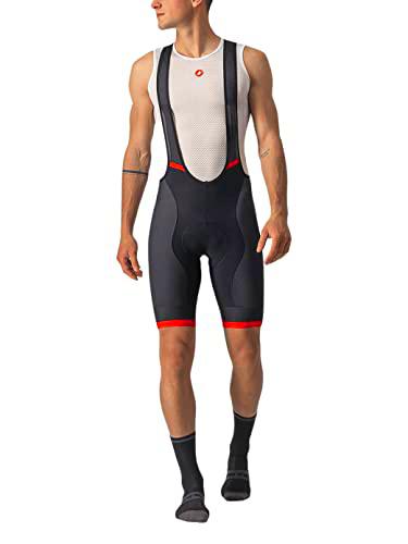 castelli COMPETIZIONE Kit Bib Shorts, Men's, White/Red, S