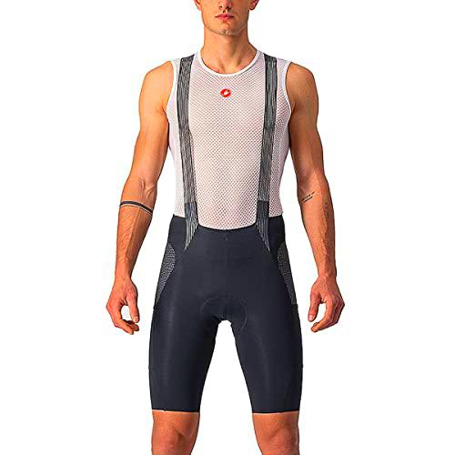 castelli Free Unlimited BIBSHORT Shorts, Men's, Black White, M