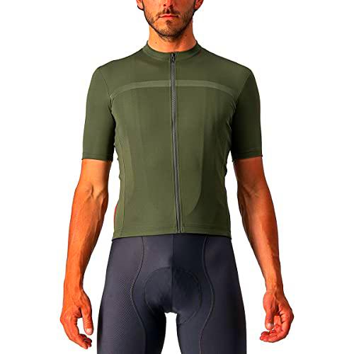 castelli Tejido de Punto Camiseta, Hombre, Verde Militar, XX-Large