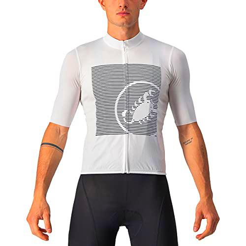 castelli Bagarre Jersey Camiseta, Hombre, Ivory/Savile Blue, M