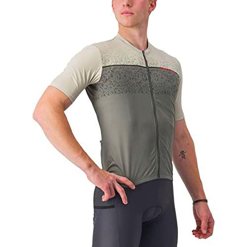 CASTELLI Unlimited ENTRATA Jersey T-Shirt, Travertine Gray/Forest Gray, XL Men's