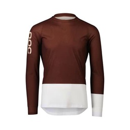 POC MTB Pure LS Jersey, Unisex Adulto, XL, Axinite Brown/Hydrogen White