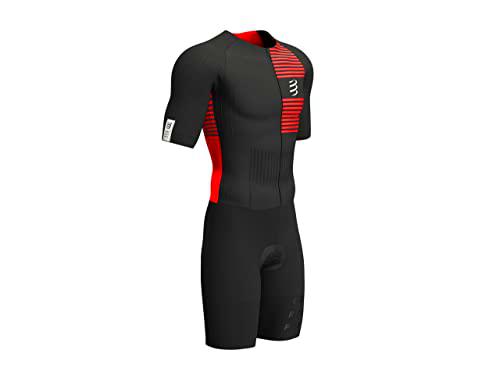 COMPRESSPORT Aero SS Trisuit M Traje, Black/Red, Men's