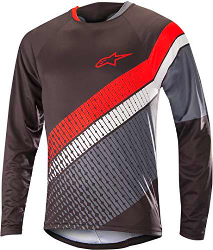 Alpinestars Predator L/S Jersey, Hombre, Black Steel Gray Red