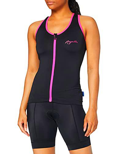 Rogelli Abbey Parada de Bicicletas Mujeres, Negro/Rosa, Talla XS