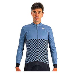 Sportful Checkmate TH Jersey Sweatshirt, Blue Sea Black, S Men's