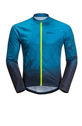 Jack Wolfskin Morobbia FZ L/S Print M Maillot de Ciclismo