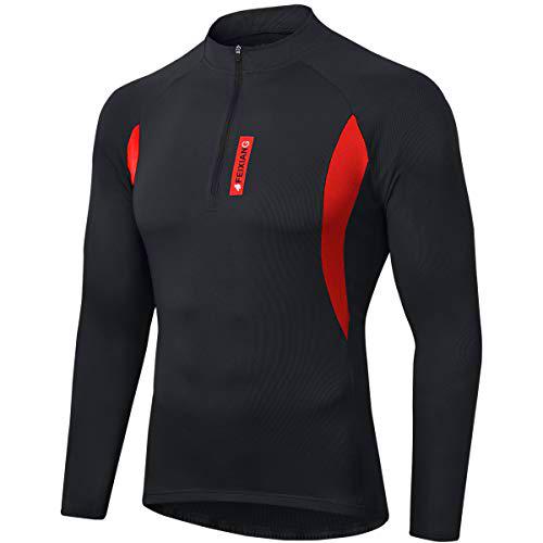 MEETWEE Maillot Ciclismo Hombre, Bicicleta De para Jersey Manga Larga Cómodo Respirable Secado Rápido