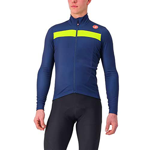 CASTELLI 4518511-424 Puro 3 Jersey FZ Sweatshirt Hombre Belgian Blue/Yellow Tamaño S