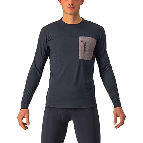 CASTELLI 4522506-085 UNLTD Merino LS Sweatshirt Hombre Light Black/Nickel Gray Tamaño XXL