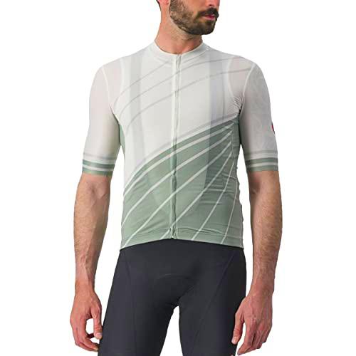 CASTELLI Speed Strada Jersey T-Shirt, Ivory/Defender Green, XL Men's